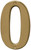 HY-KO Prestige Series BR-51PB/0 House Number, Character: 0, 5 in H Character, Brass Character, Solid Brass [SKU: ORG7267552]