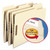 Recycled Top Tab Fastener Folders, 1/3-Cut Tabs: Assorted, 0.75" Expansion, 2 Fasteners, Letter Size, Manila Exterior, 50/Box [SKU: SMD14547]