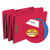 Top Tab Colored Fastener Folders, 0.75" Expansion, 2 Fasteners, Legal Size, Red Exterior, 50/Box [SKU: SMD17740]