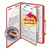 Four-Section Pressboard Top Tab Classification Folders, Four SafeSHIELD Fasteners, 1 Divider, Legal Size, Bright Red, 10/Box [SKU: SMD18731]