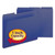 Expanding Recycled Heavy Pressboard Folders, 1/3-Cut Tabs: Assorted, Letter Size, 1" Expansion, Dark Blue, 25/Box [SKU: SMD21541]