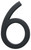 HY-KO FM-6 Architectural Series FM-6/6 House Number, Character: 6, 6 in H Character, Black Character [SKU: ORG7008089]
