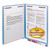 Heavyweight Colored End Tab Fastener Folders, 0.75" Expansion, 2 Fasteners, Letter Size, Blue Exterior, 50/Box [SKU: SMD25040]