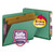 End Tab Pressboard Classification Folders, Six SafeSHIELD Fasteners, 2" Expansion, 2 Dividers, Letter Size, Green, 10/Box [SKU: SMD26785]