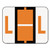 A-Z Color-Coded End Tab Filing Labels, L, 1 x 1.25, White, 500/Roll [SKU: SMD67082]