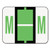 A-Z Color-Coded End Tab Filing Labels, M, 1 x 1.25, White, 500/Roll [SKU: SMD67083]
