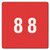 Numerical End Tab File Folder Labels, 8, 1.5 x 1.5, Red, 250/Roll [SKU: SMD67428]