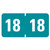 Yearly End Tab File Folder Labels, 18, 0.75 x 1.5, Teal, 500/Roll [SKU: SMD68318]