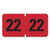 Yearly End Tab File Folder Labels, 22, 0.75 x 1.5, Red, 500 Labels/Roll [SKU: SMD68322]
