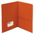 Two-Pocket Folder, Textured Paper, 100-Sheet Capacity, 11 x 8.5, Orange, 25/Box [SKU: SMD87858]