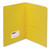 Two-Pocket Folder, Textured Paper, 100-Sheet Capacity, 11 x 8.5, Yellow, 25/Box [SKU: SMD87862]