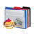 Poly Project Organizer with Zip Pouch, 2-Sections, 1/3-Cut Tab, Letter Size, Assorted Colors, 3/Pack [SKU: SMD89614]