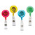 ID Slide-Style Belt Clip Card Reels, 30" Extension, Round, Green/Light Blue/Pink/Yellow, 4/Pack [SKU: SRXBAU68894]