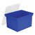 Plastic File Tote, Letter/Legal Files, 18.5" x 14.25" x 10.88", Blue/Clear [SKU: STX61554U01C]
