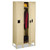 Single-Tier Locker with Legs, Three Lockers with Hat Shelves and Coat Rods, 36w x 18d x 78h, Sand [SKU: TNNSTS1218723SD]