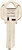 HY-KO 11010KW1 Key Blank, Brass, Nickel, For: Kwikset Cabinet, House Locks and Padlocks [SKU: ORG2746048]