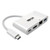 USB 3.1 Gen 1 USB-C to HDMI Adapter, USB-A/USB-C PD Charging/Gigabit Ethernet, 3", White [SKU: TRPU44406NHGUC]