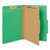 Bright Colored Pressboard Classification Folders, 2" Expansion, 1 Divider, 4 Fasteners, Legal Size, Emerald Green, 10/Box [SKU: UNV10212]