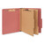 Six-Section Pressboard Classification Folders, 2" Expansion, 2 Dividers, 6 Fasteners, Letter Size, Red Exterior, 10/Box [SKU: UNV10270]