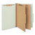 Six-Section Pressboard Classification Folders, 2" Expansion, 2 Dividers, 6 Fasteners, Legal Size, Green Exterior, 10/Box [SKU: UNV10281]