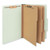 Eight-Section Pressboard Classification Folders, 3" Expansion, 3 Dividers, 8 Fasteners, Legal Size, Green Exterior, 10/Box [SKU: UNV10296]