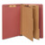 Red Pressboard End Tab Classification Folders, 2" Expansion, 2 Dividers, 6 Fasteners, Legal Size, Red Exterior, 10/Box [SKU: UNV10316]