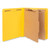 Deluxe Six-Section Pressboard End Tab Classification Folders, 2 Dividers, 6 Fasteners, Letter Size, Yellow, 10/Box [SKU: UNV10319]