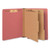 Deluxe Six-Section Pressboard End Tab Classification Folders, 2 Dividers, 6 Fasteners, Letter Size, Bright Red, 10/Box [SKU: UNV10320]