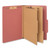 Six-Section Classification Folders, Heavy-Duty Pressboard Cover, 2 Dividers, 6 Fasteners, Legal Size, Brick Red, 20/Box [SKU: UNV10403]