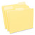 Interior File Folders, 1/3-Cut Tabs: Assorted, Letter Size, 11-pt Stock, Yellow, 100/Box [SKU: UNV12304]