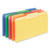 Interior File Folders, 1/3-Cut Tabs: Assorted, Letter Size, 11-pt Stock, Assorted Colors, 100/Box [SKU: UNV12306]