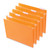 Deluxe Bright Color Hanging File Folders, Letter Size, 1/5-Cut Tabs, Orange, 25/Box [SKU: UNV14122]