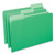 Interior File Folders, 1/3-Cut Tabs: Assorted, Legal Size, 11-pt Stock, Green, 100/Box [SKU: UNV15302]