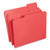 Reinforced Top-Tab File Folders, 1/3-Cut Tabs: Assorted, Letter Size, 1" Expansion, Red, 100/Box [SKU: UNV16163]
