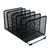 Deluxe Mesh Stacking Sorter, 5 Sections, Letter to Legal Size Files, 14.63" x 8.13" x 7.5", Black [SKU: UNV20001]