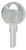 HY-KO 11010TM9 Key Blank, Brass, Nickel-Plated, For: Trimark TM9 Locks [SKU: ORG7215882]