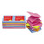 Fan-Folded Self-Stick Pop-Up Note Pads, 3" x 3", Assorted Bright Colors, 100 Sheets/Pad, 12 Pads/Pack [SKU: UNV35611]