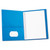 Two-Pocket Portfolios with Tang Fasteners, 0.5" Capacity, 11 x 8.5, Light Blue, 25/Box [SKU: UNV57115]