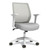 Essentials Mesh Back Fabric Task Chair with Arms, Supports Up to 275 lb, Gray Fabric Seat, Gray Mesh Back, White Base [SKU: UOS24419911]