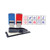 Printy 10-in-1 Self-Inking Teacher Stamp, Incudes 10 Dies, 0.63" Diameter, Blue/Red [SKU: USS4630]