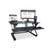 High Rise Height Adjustable Standing Desk with Keyboard Tray, 36" x 31.25" x 5.25" to 20", Gray/Black [SKU: VCTDCX760G]