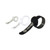 Portable Cord Ties, (2) 3" x 0.25"/ (2) 5" x 0.38"/ (2) 7" x 0.5", Black/Gray/White, 6/Pack [SKU: VEK30815]