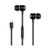 Jonagold Series Stereo Earphones with Built-In Mic, 4 ft Cord, Black/Silver [SKU: VLKVK1001BK]