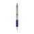 F-402 Ballpoint Pen, Retractable, Fine 0.7 mm, Blue Ink, Stainless Steel/Blue Barrel, 2/Pack [SKU: ZEB29222]