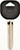 HY-KO 12005B108 Key Blank, Rubber, For: Buick, Cadillac, Chevrolet, Geo, GMC, Oldsmobile, Pontiac, Saturn Vehicles [SKU: ORG4965208]