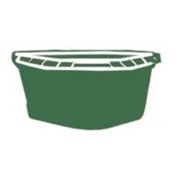 FORTEX-FORTIFLEX CF24GR Corner Feeder, 24 qt Volume, Rubber Polymer, Green [SKU: ORG2268191]