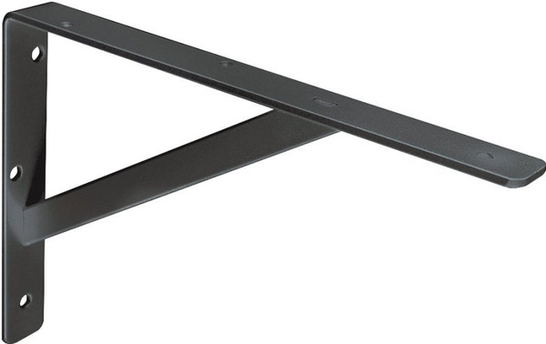Knape & Vogt 208BLK300 Shelf L-Bracket, 12 in L, Steel [SKU: ORG0959627]