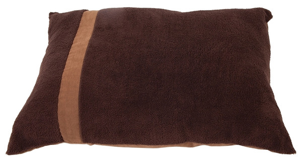 Aspenpet 80388 Knife Edge Pillow Pet Bed, 27 in L, 36 in W, Paw Print Pattern, Polyfill Fill, Dark Tan [SKU: ORG9389263]