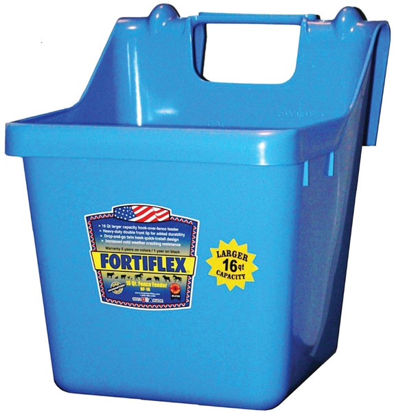 FORTEX-FORTIFLEX 1301640 Bucket Feeder, Fortalloy Rubber Polymer, Sky Blue [SKU: ORG6923403]