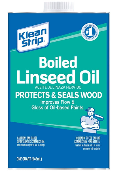 Klean Strip QLO45 Linseed Oil, Liquid, Clear Amber, 1 qt, Can [SKU: ORG8379786]